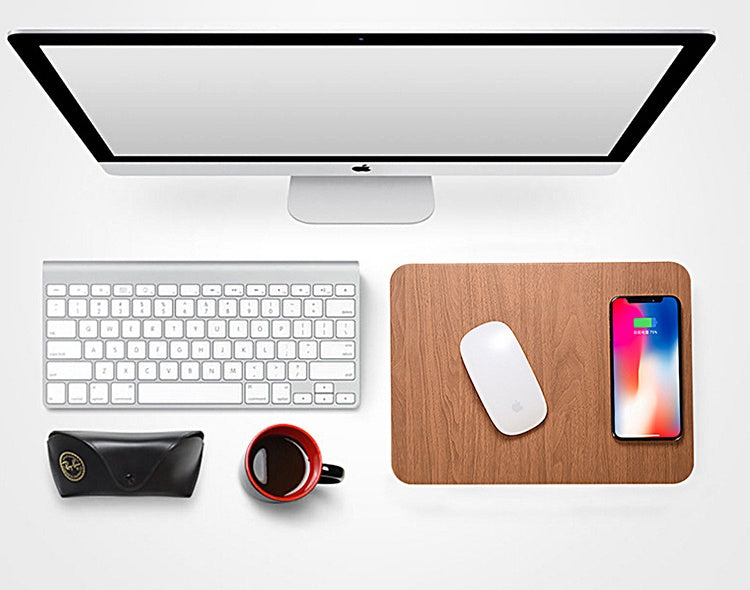 Wooden Qi Wireless Charger Pad - Natural Bamboo Design