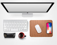 Wooden Qi Wireless Charger Pad - Natural Bamboo Design