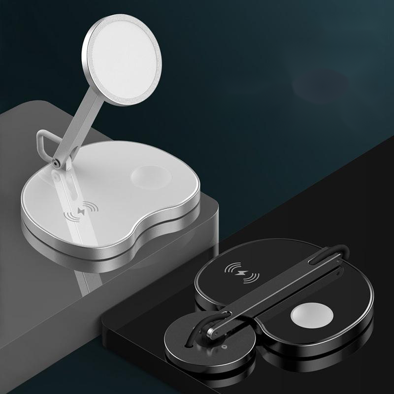 3-in-1 Wireless Charging Pad - Compact Multi-Device Stand for iPhone, Apple Watch & AirPods | Budget-Friendly