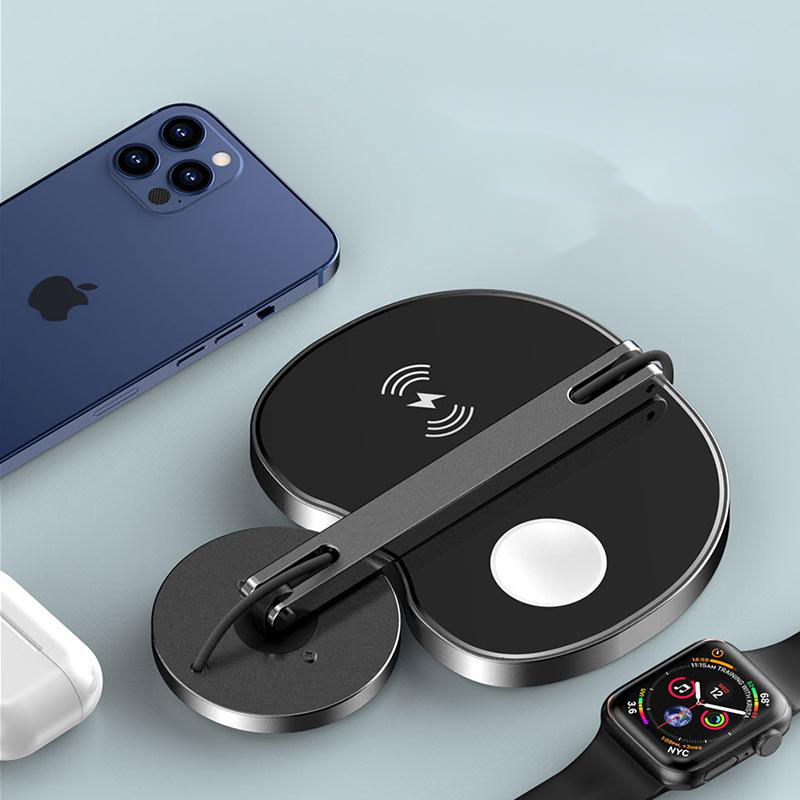 3-in-1 Wireless Charging Pad - Compact Multi-Device Stand for iPhone, Apple Watch & AirPods | Budget-Friendly