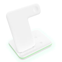 3-in-1 Wireless Charging Stand with Adjustable Bracket - Fast Qi Charger for iPhone, Apple Watch & AirPods