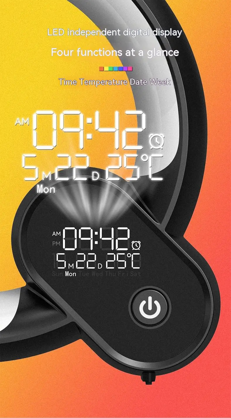 Creative Q Light Analog Sunrise Digital Display Alarm Clock