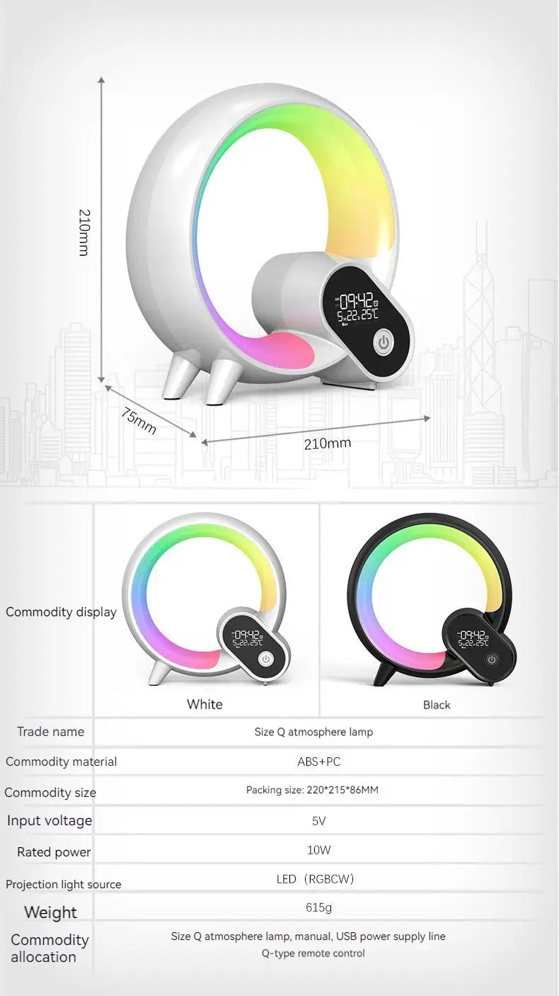 Creative Q Light Analog Sunrise Digital Display Alarm Clock