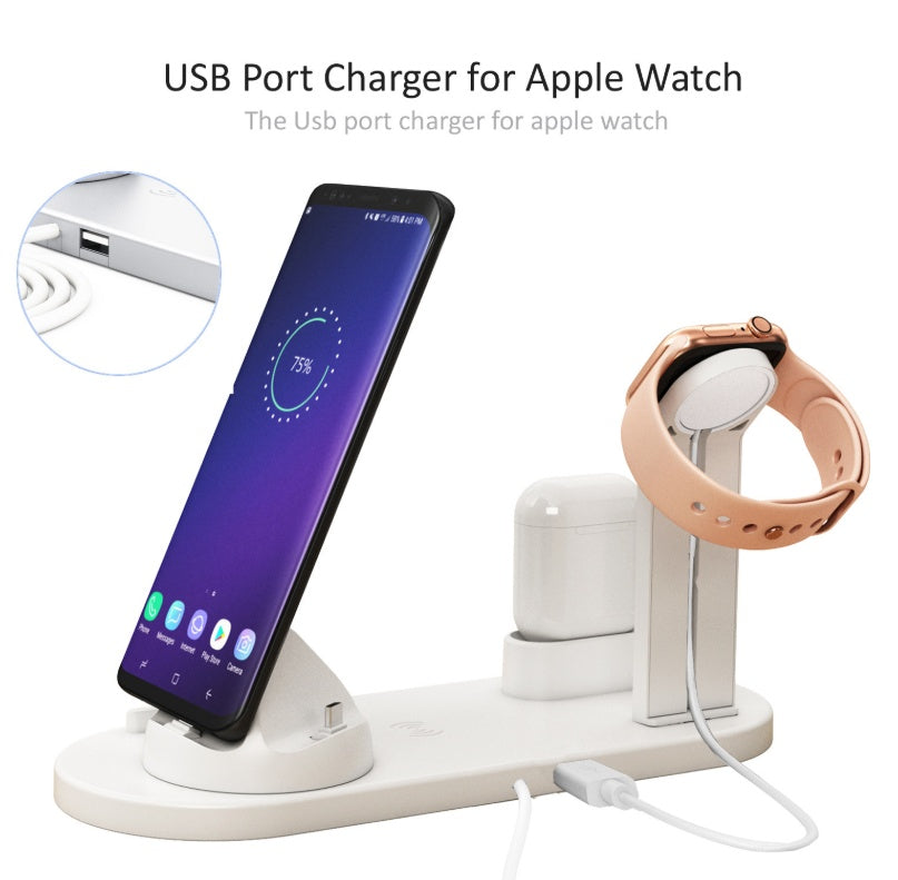 3-in-1 Wireless Charging Pad - iPhone Watch AirPods Stand