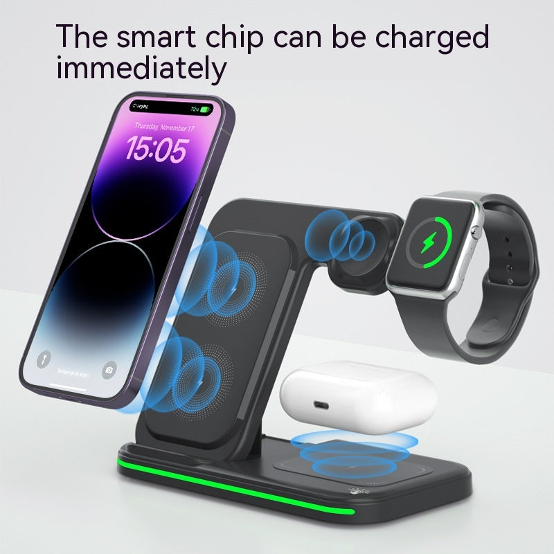 Foldable Wireless Fast Charger - Multi-Angle Travel Stand