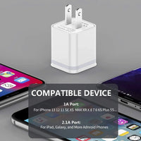 Thumbnail for 3-Pack Premium USB Wall Charger for Fast Charging - iPhone, Samsung, Android - TechShopi