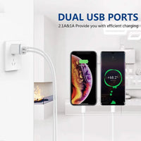 Thumbnail for 3-Pack Premium USB Wall Charger for Fast Charging - iPhone, Samsung, Android - TechShopi