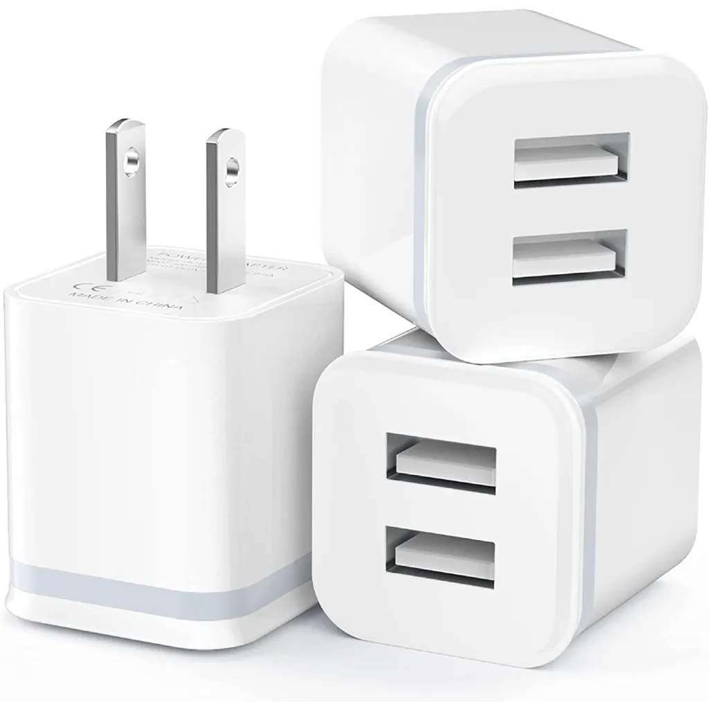 3-Pack Premium USB Wall Charger for Fast Charging - iPhone, Samsung, Android - TechShopi