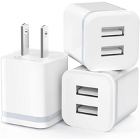 Thumbnail for 3-Pack Premium USB Wall Charger for Fast Charging - iPhone, Samsung, Android - TechShopi