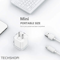 Thumbnail for 3-Pack Premium USB Wall Charger for Fast Charging - iPhone, Samsung, Android - TechShopi