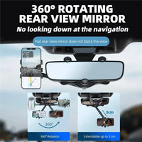 Thumbnail for 360° Car Rearview Mirror Phone Holder for Car - TechShopi