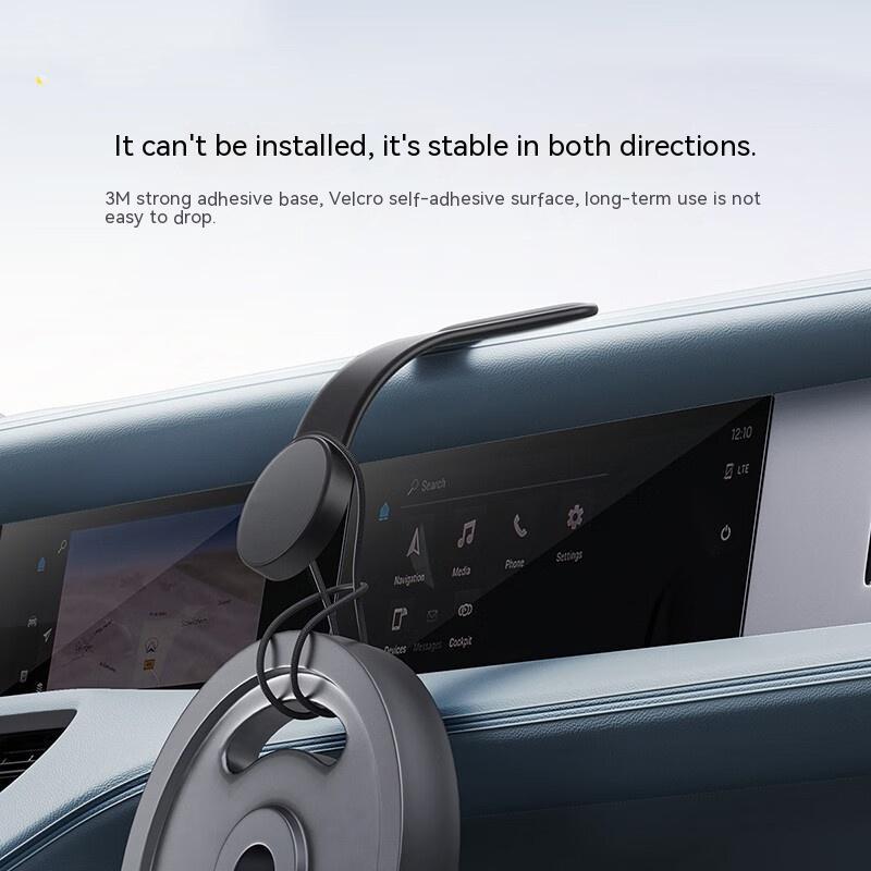Wireless Car Charger Mount - Magnetic Phone Holder with 360° Rotation & Bendable Arm for Safe Hands-Free Driving