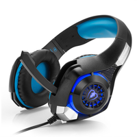 Gaming Headset with LED Lights - Stereo Surround Sound Headphones with Mic | Deep Bass for PS4, Xbox, PC & Phone