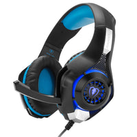 Gaming Headset with LED Lights - Stereo Surround Sound Headphones with Mic | Deep Bass for PS4, Xbox, PC & Phone