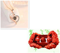 Thumbnail for Hot Valentine's Day Gifts Metal Rose Jewelry Gift Box Necklace For Wedding Girlfriend Necklace Gifts