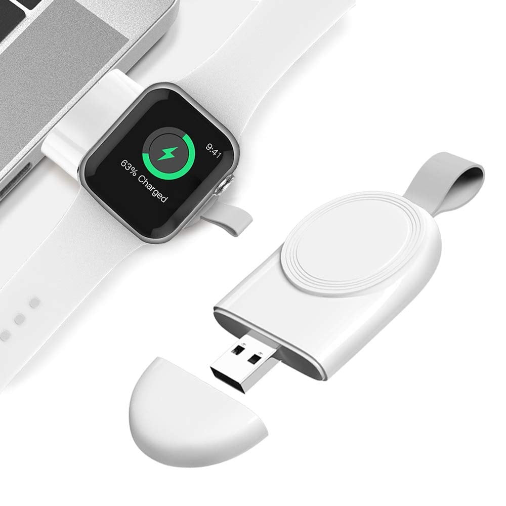 Portable Apple Watch Charger - Wireless Magnetic Charging Dock for Travel, Office & Bedside | USB Powered