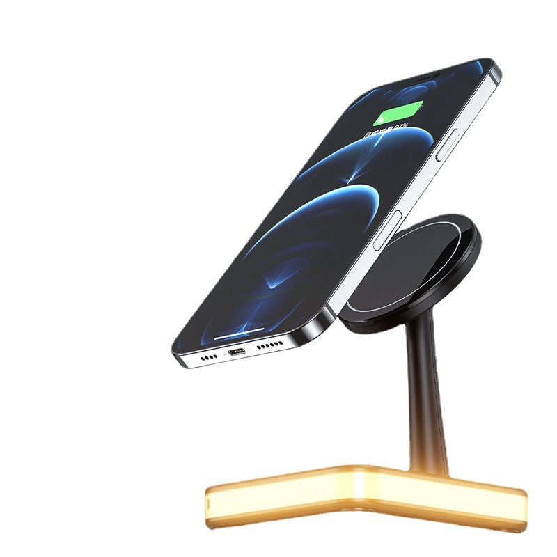 4-in-1 Magnetic Wireless Charging Stand for iPhone, Apple Watch & AirPods – Fast MagSafe-Compatible Charger Dock