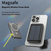 MagSafe Magnetic Wireless Power Bank with Solar Charging - Fast Charge Portable Battery | Eco-Friendly Solar Charger for iPhone