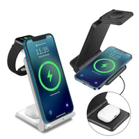 3-in-1 Wireless Charging Station - Fast Charging Stand for iPhone, Apple Watch & AirPods | Vertical Dock