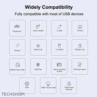 Thumbnail for 5 IN 1 Type C Hub Adapter with TF SD Reader for MacBook Pro & PC - Fast Data Transfer & Slim Design - TechShopi