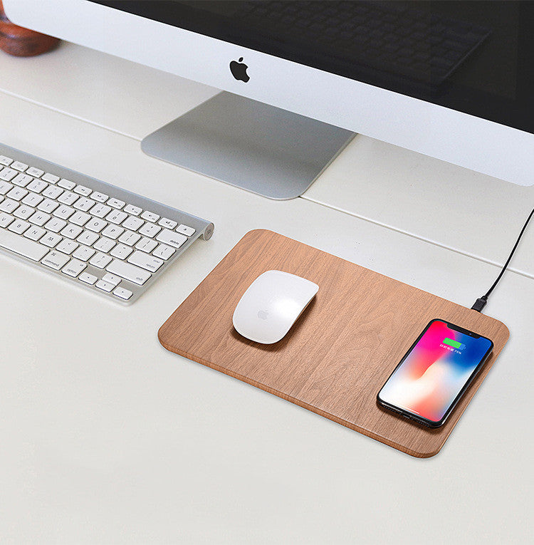 Wooden Qi Wireless Charger Pad - Natural Bamboo Design