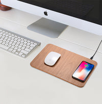 Wooden Qi Wireless Charger Pad - Natural Bamboo Design