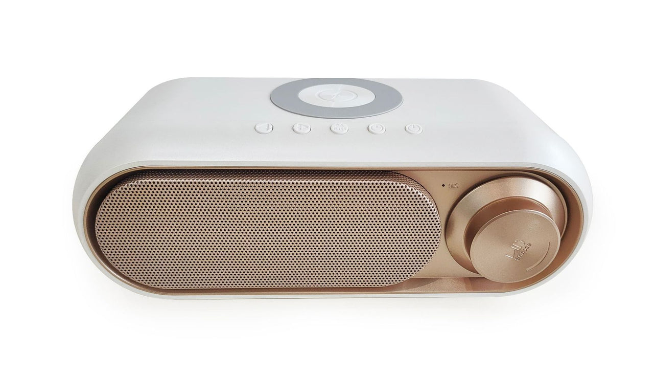 3-in-1 Wireless Charging Bluetooth Speaker with LED Lamp - Bedside Qi Charger, Music Player & Ambient Light