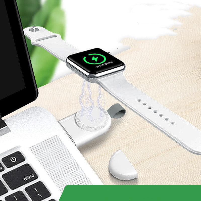 Portable Apple Watch Charger - Wireless Magnetic Charging Dock for Travel, Office & Bedside | USB Powered