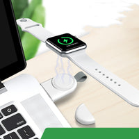 Thumbnail for Portable Apple Watch Charger - Wireless Magnetic Charging Dock for Travel, Office & Bedside | USB Powered
