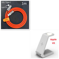 3-in-1 MagSafe Charging Station - 15W Fast Wireless Dock for iPhone, Apple Watch & AirPods | Vertical Stand