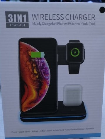 Earphone Wireless Charger 3 In 1 Wireless Charger Stand