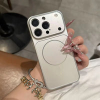 Solid Color All-inclusive Magnetic Phone Case Nano Frosted Glass For Magsafe Phone Case For I Phone 17 Air 16 15 14 13 Pro Max Magnetic Wireless Charge Armor Cover
