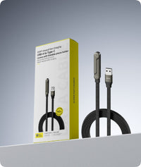 2-in-1 USB-C Cable with Built-in Phone Stand - 60W Fast Charging Cable & Foldable Holder for iPhone, iPad & Android