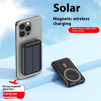 MagSafe Magnetic Wireless Power Bank with Solar Charging - Fast Charge Portable Battery | Eco-Friendly Solar Charger for iPhone