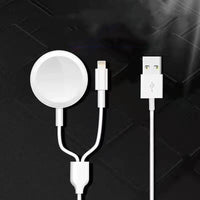Thumbnail for Portable Apple Watch Charger - Wireless Magnetic Charging Dock for Travel, Office & Bedside | USB Powered