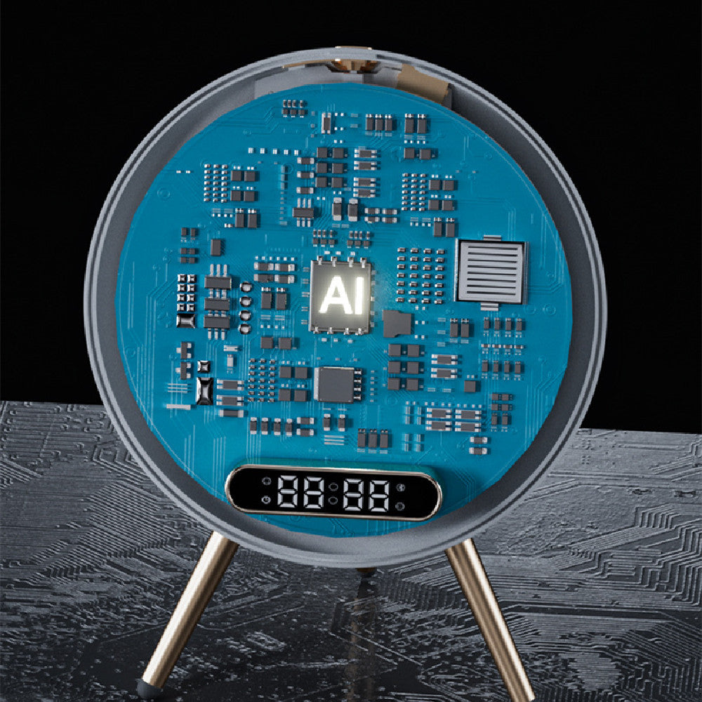 LED Mirror Alarm Clock with Wireless Charger - Multi-Function Digital Display with Temperature, USB Charging & Time