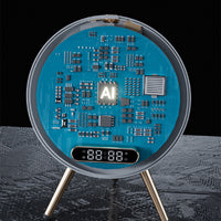 LED Mirror Alarm Clock with Wireless Charger - Multi-Function Digital Display with Temperature, USB Charging & Time