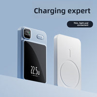 Magnetic charging treasure portable wireless charging