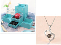 Thumbnail for Hot Valentine's Day Gifts Metal Rose Jewelry Gift Box Necklace For Wedding Girlfriend Necklace Gifts