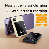 Magnetic charging treasure portable wireless charging