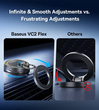 Baseus Magnetic Car Phone Holder - Vacuum Suction Cup 360° Rotation Stand | Universal Dashboard Mount for iPhone 17 & All Phones