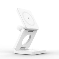 15W Magnetic Trifold Wireless Charger 3-in-1 - Foldable Charging Stand for iPhone, Apple Watch & AirPods | Adjustable Fast Charging Station