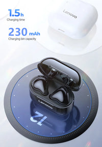 Lenovo LP40 TWS Wireless Earbuds - Bluetooth 5.0 Touch Control | HiFi Stereo, Waterproof Sport In-Ear Headphones with Charging Case
