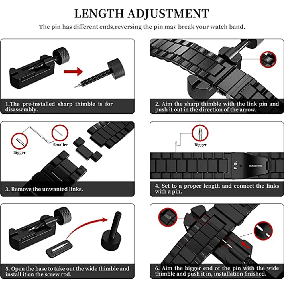 Titanium Apple Watch Band - Men's Business Bracelet for Ultra 3 49mm, Series 11/10 46mm, Series 9/8/7 45/41mm, Series 6/SE/5/4 44/40mm, Series 3/2/1 42/38mm