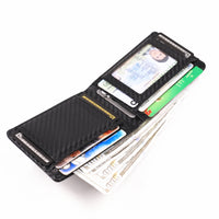 Thumbnail for Men’s Leather Bat Hero Wallet – Slim Bifold Card Holder with Cutout Eyes | Superhero Gift for Him