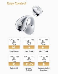 QCY Crossky C30S Open-Ear Clip-On Earbuds with LDAC