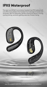 Monster AC360 Open-Ear Air Conduction Headphones - Bluetooth 5.4 | 360° Stereo OWS, 24H Battery, Waterproof Sport Wireless Headset