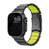 Titanium Silicone Magnetic Apple Watch Band - Luxury Metal Strap for Ultra 3/2/1 49mm, Series 11/10 46mm, Series 9/8/7 45mm, Series 6/SE/5/4 44mm, Series 3/2/1 42mm