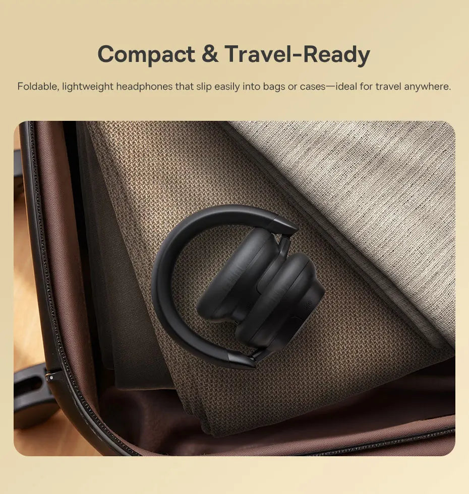 Baseus Bowie MH1 Over-Ear Headphones - 48dB ANC, LDAC Hi-Res, Bluetooth 6.0 | 80H Battery, 36mm Driver, Wireless & Wired