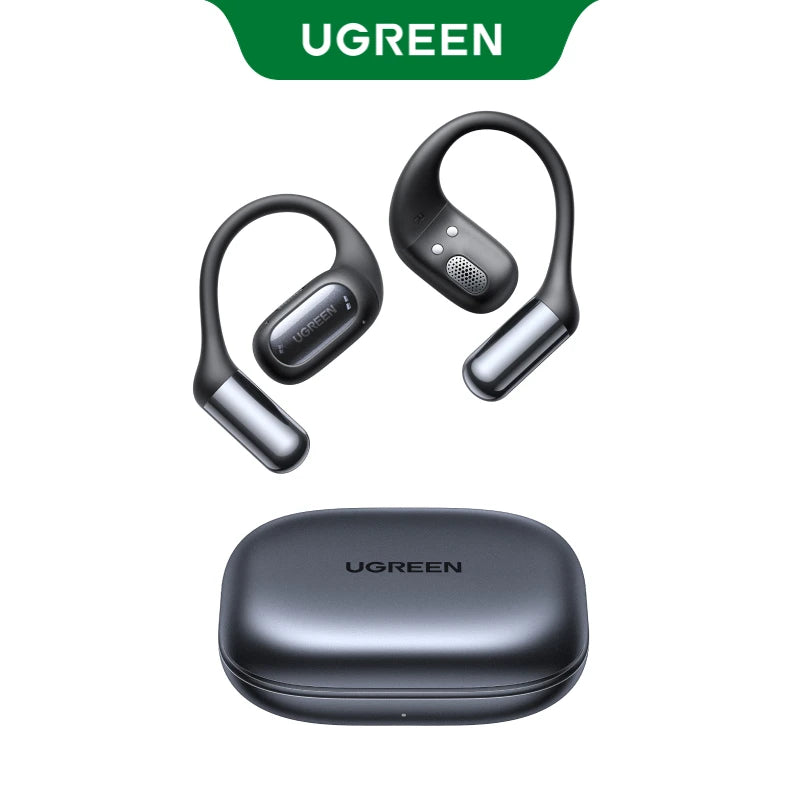 UGREEN FitBuds Open-Ear Earphones - Bluetooth 6.0 Ear-Hook TWS | Spatial Audio, 30H Battery, USB-C, Metal & Silicone Build